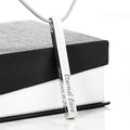 Personalized Mom Memorial Necklace, Engraved 4-Sided Bar Necklace, Loss of Mother Gift, In Memory of Mom Jewelry