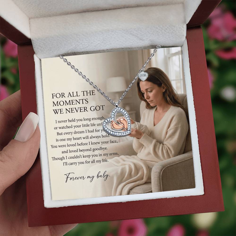 Miscarriage Memorial Necklace, Pregnancy Loss Gift, Baby Loss Remembrance Jewelry - White Mother