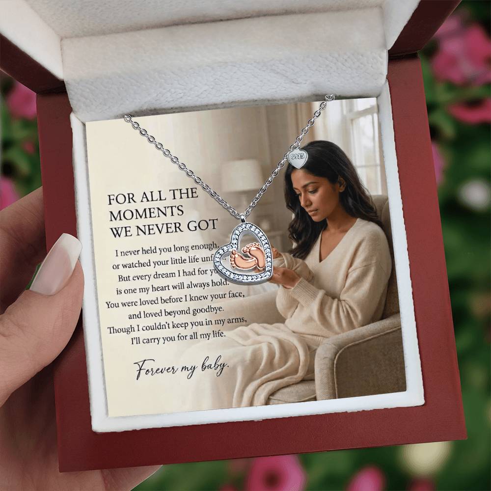 Miscarriage Memorial Necklace, Pregnancy Loss Gift, Baby Loss Remembrance Jewelry - South Asian Mother
