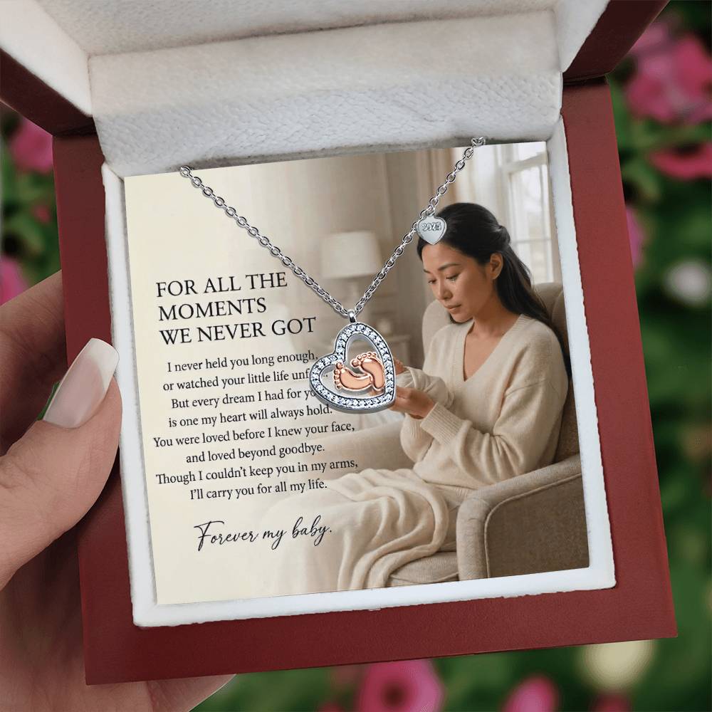 Miscarriage Memorial Necklace, Pregnancy Loss Gift, Baby Loss Remembrance Jewelry - Asian Mother