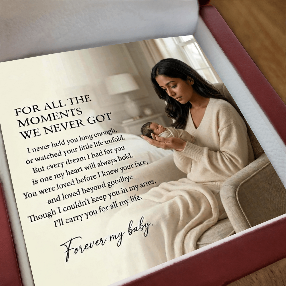 Miscarriage Memorial Necklace, Pregnancy Loss Gift, Baby Loss Remembrance Jewelry - South Asian Mother