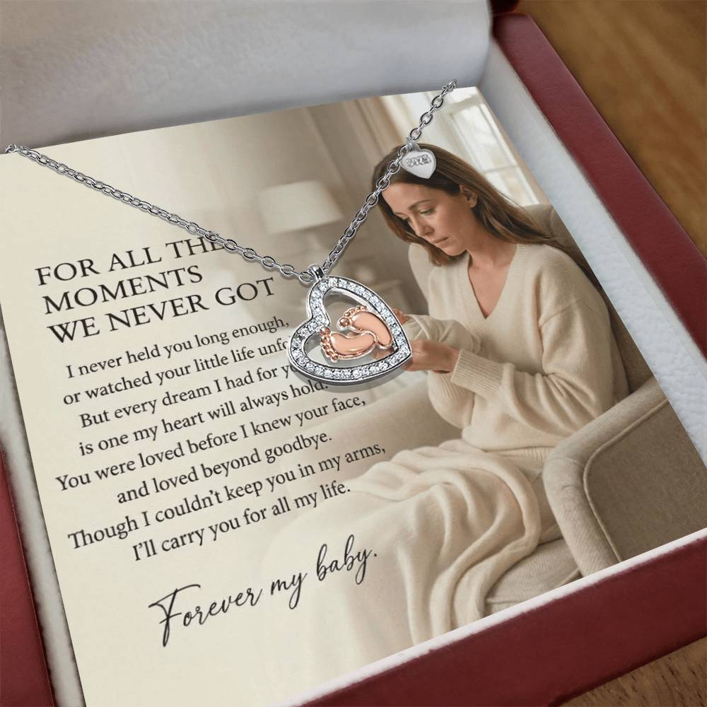 Miscarriage Memorial Necklace, Pregnancy Loss Gift, Baby Loss Remembrance Jewelry - White Mother