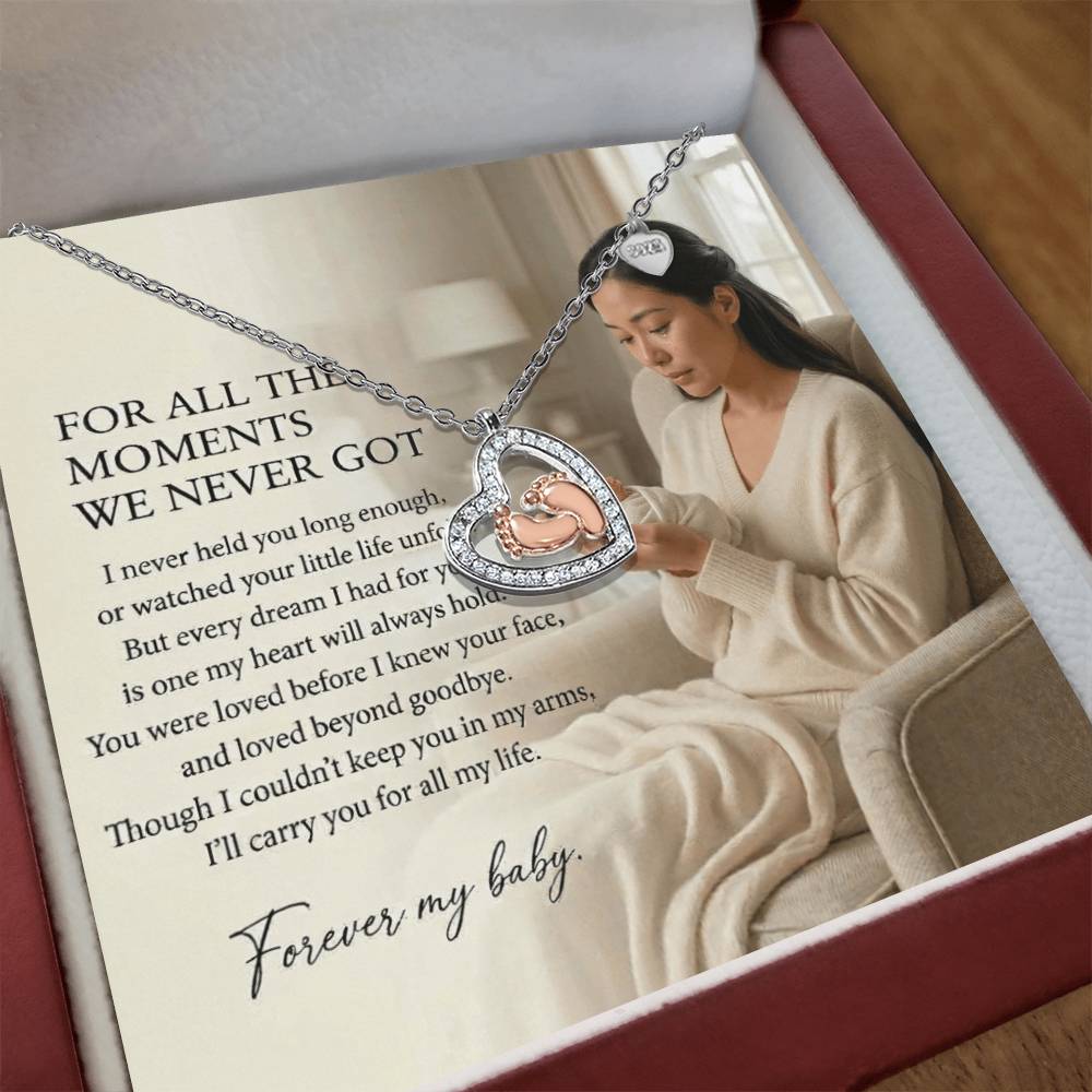 Miscarriage Memorial Necklace, Pregnancy Loss Gift, Baby Loss Remembrance Jewelry - Asian Mother