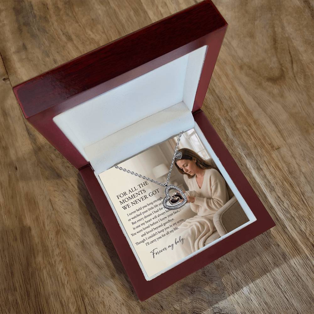 Miscarriage Memorial Necklace, Pregnancy Loss Gift, Baby Loss Remembrance Jewelry - White Mother