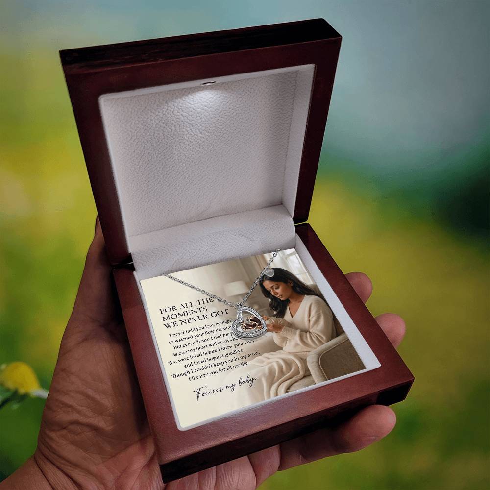 Miscarriage Memorial Necklace, Pregnancy Loss Gift, Baby Loss Remembrance Jewelry - South Asian Mother