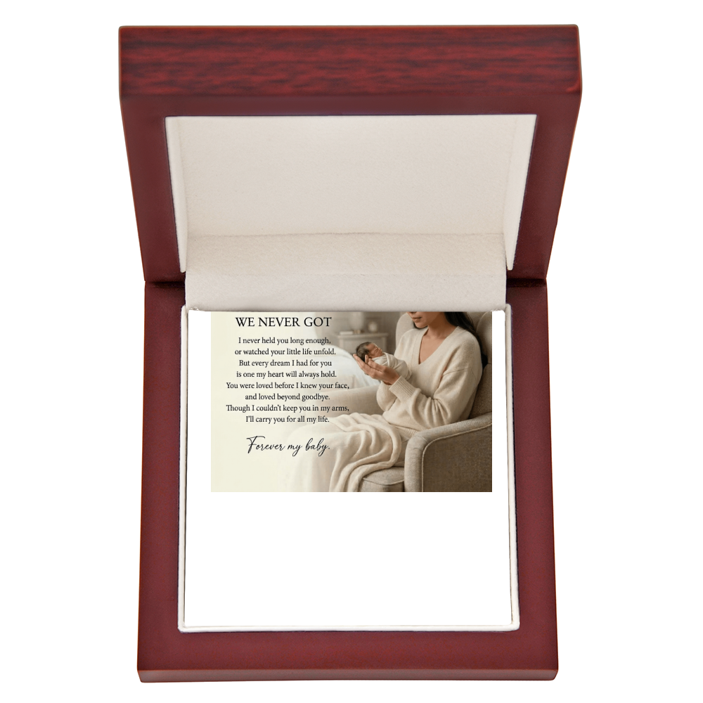 Miscarriage Memorial Necklace, Pregnancy Loss Gift, Baby Loss Remembrance Jewelry - Asian Mother